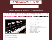 Tablet Screenshot of lezionidipiano.com